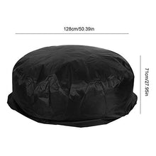 eecoo Copritavolo Nero Rotondo da Giardino in Nylon Riflettente per mobili in Oxford Coprivaso Antipolvere Copritavolo Rotondo