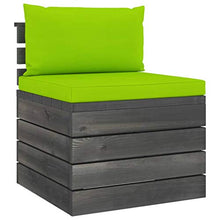 FAMIROSA Set Divani da Giardino su Pallet 6 pz con Cuscini Massello Pino-1862