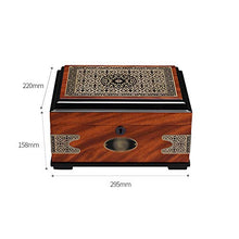 ChangDe-- Scatola di sigari - Cigar Humidor Natural Mellow Cedar Wood Retro Stampa Brown Double Zone Storage (Color : A)