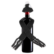 PRETYZOOM Copri Bottiglia di Vino di Natale Mini Cappello E Sciarpa di Babbo Natale Lavorato A Maglia per Le Vacanze Decorazione di Bottiglia di Vino Casa delle Bambole Decorazioni da