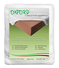 MOLLETTONE SALVATAVOLO OXFORD SOTTOTOVAGLIA PROTEGGI TAVOLO BIANCO - Cm. 140x140