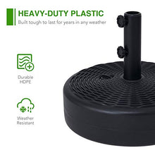 VONLUCE Base per Ombrellone Pesi per Ombrellone da 45.5 cm Supporto in Plastica per Ombrelloni da 17 Litri di Acqua o Sabbia per Mobili da Giardino e Patio Esterno, Portaombrelli da Giardino