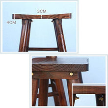 NYDZ - Sgabello da bar con altezza da bancone, stile retrò, con seduta ergonomica e gambe in legno, per sala da pranzo, cucina, bancone bar (dimensioni: 55 cm)