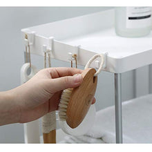 Quattro Ruote Portatile Strumento di archiviazione Carrello Carrello for Ripiani, Struttura in plastica Mobile conveniente Cucina Soggiorno Bagno Bianco 2 Dimensioni Utility Cart