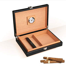 ZYING Portatile da Viaggio in Pelle Cigar Box - Wearable, Sealed, Portatile Cigar Humidor Valigia con igrometro e umidificatore