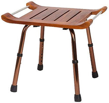 Bamboo Bath Chair for la Balneazione Anziani Bagno Sgabello Retrattile Altezza Telaio Lega di Alluminio