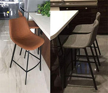 BDLYZ Yxsd - Sgabello da bar in metallo, seduta in ecopelle, schienale ergonomico, per la colazione e la cucina (dimensioni: altezza seduta 75 cm)