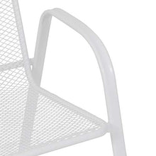 greemotion Sedia impilabile giardino “Toulouse” in acciaio rivestito in plastica, ca. 55 x 97 x 73 cm, portata massima fino a 110 kg, bianca