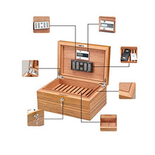 ZLMMY Grande capacità Humidor Cigar Box Legno di Cedro portasigari Giallo Accessori Cigar Humidor con umidificatore igrometro