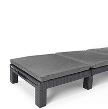 Allibert Daytona SL Lettino Prendisole, Grafite/Grigio Freddo (Imbottitura in Policotone), 195 x 65 x 22 cm