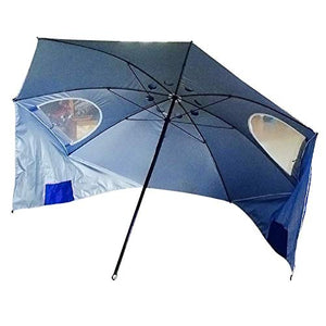 XBR Resistente Tenda da Giardino con ombrellone inclinabile da 2,4 m, Riparo a baldacchino con Parasole con Garza Resistente all'Acqua Pieghevole per Patio/Spiaggia/Piscina/tettoia per Esterni