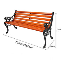 LXLH Panca da Giardino Sedile Mobili da Esterno Panchina da Giardino a 3 posti panchina da terrazza per Esterni, Sedia da Veranda con Struttura in Acciaio ghisa con braccioli e Schienale, Sedile