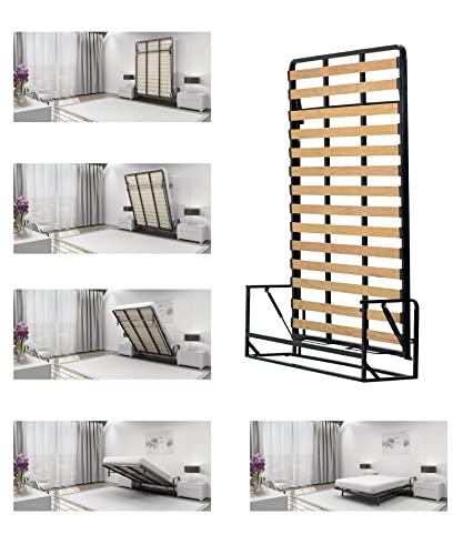 Wallbedking Classic Letto a Scomparsa Doppio - Verticale 140cm x 200cm ( Letto Salvaspazio, Letto Estraibile, Letto Ribaltabile, Letto a Muro, Letto per Ospiti )