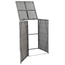 Oushome Copribidone Singolo Spazzatua Antracite 76x78x120 cm Polyrattan