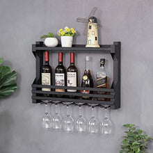 Portavini Portabottiglie in Ferro A Parete, Portabottiglie Multifunzionale per Ristorante in Cucina, Portabicchieri， Espositore, Nero (Size : 100cm)