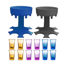 2pcs 6 girato Distributore di vetro e supporto per il riempimento di liquidi, portatore del distributore di liquori del caddy Regali Bere dei giochi per il cocktail party Get Toghethers Girls weekend