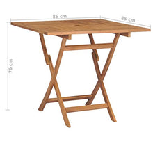 FAMIROSA Tavolo da Giardino Pieghevole 85x85x76cm Legno Massello di Teak-7419