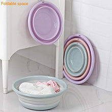 Portable Lavabo Bagno Pieghevole Lavabo Tondo per la Lavanderia Camping Viaggio, Rosa M