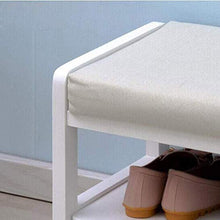 YANG Wooden Shoe Rack Cambio di Scarpe panchina Bianca Imbottito poggiapiedi Guardaroba Multifunzione Pouf ottomano Carico 200kg (Color : White, Size : 80x33x36cm)