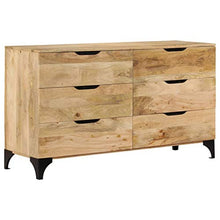 FAMIROSA Cassettiera in Legno Massello di Mango 140x45x80 cm