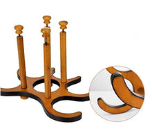 KELITINAus 6 Bottiglie Solido Legno per il Vino Rack Soggiorno Magazzinaggio Display Stand Rack
