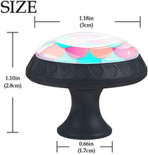 Modello di scala sirena blu rosa corallo viola Pomelli per Porta Set di 4 Pomelli per Mobili Manopole per Cassetti Cucina Armadio Vetro