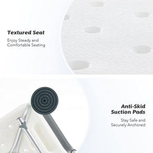 CO-Z Sgabello per Doccia Portatile Sedile da Bagno in Alluminio con Schienale e Braccioli Panca da Doccia Regolabile da 5 Altezza Sedia con Telaio Largo Piedini in Gomma Antiscivolo