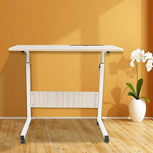 Ejoyous Tavolino per Computer per Divano Letto, Scrivania per Computer Portatile con Slot per Tablet per Soggiorno in Camera da Letto, Laptop Table Tavolino Altezza Regolabile(Acero Bianco)