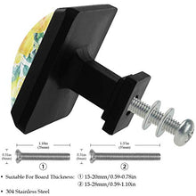 Limone dell'acquerello 3 PCS Pomelli per Porta, Pomolo per Mobile, Pomelli per Mobili con Viti, Maniglia per Armadietto, Pomelli per Porta, Pomelli per Cassetti per Porta, Armadio, Cassetto e Credenza