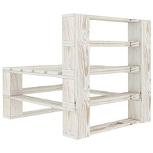 vidaXL Divano da Giardino Centrale in Pallet Divanetto Salottino da Esterni Aredamento per Patio Mobili da Giardino in Legno Bianco