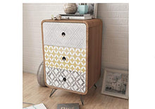 Hanper Armadietto Laterale con 3 Cassetti,Armadietto Laterale con Cassetti per Ufficio e Camera da Letto,Comò e Cassettiere Camera in Stile Moderno, 39.5 x 35.5 x 56.5 cm, Marrone