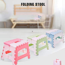 N/V Sgabello Pieghevole con Gradino Sgabello Leggero con Gradino Mini Sgabello Sicuro per Cartoni Animati per Cucina, Bagno, Camera da Letto, Bambini o Adulti