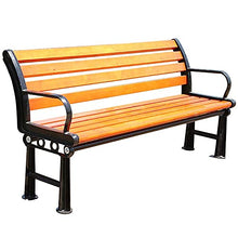 GaoF Panchine da Giardino per Esterni, panchine da Cortile in ghisa e Pino, panchina da Giardino per Veranda Impermeabile e con Protezione Solare, Possono ospitare 2-3