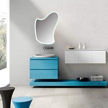 Specchio da Bagno a LED a Parete a Specchio a Specchio Design Poligonale HD Specchio Argento Touch Control Smart Anti-Fog Specchio da Trucco a LED