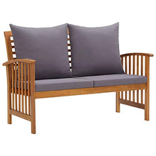 Tidyard Panca da Esterni, Panchina da Giardino con Braccioli in Legno massello di Acacia,Arredi da Esterno,119 x 67 x 83 cm