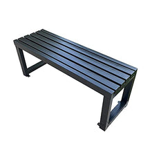 GaoF Terrazza Parco panchina da Giardino panchina per Il Tempo Libero, Panca da Esterno 2-3 posti Sedia a Sdraio in Metallo, mobili da Giardino Sedia da Veranda Resistente alle intemperie per Ponte