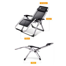 ABBD Sedia a Sdraio da Spiaggia Regolabile, Lettino da Campeggio Portatile Sedia reclinabile Pieghevole, Sdraio reclinabile da Esterno Nero per Piscina-black4