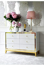 Glamorous cassettiera in legno laccato su gambe in acciaio Lorenzo M Silver