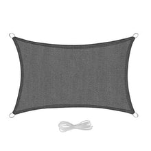 EUGAD Tenda a Vela Ombreggiante Tende Parasole Rettangolare Protezione Solare Traspirante e Resistente per Terrazza Giardino Esterni 4x6cm Grigio 0179ZYF