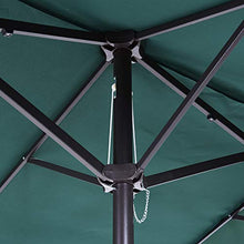 Outsunny Ombrellone da Giardino 460x270x240cm Doppio con Apertura a Manovella, Acciaio e Poliestere Verde