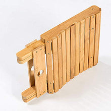 ZJLA - Sgabello pieghevole in bambù, portatile, in legno, per doccia, per adulti, bambini, disabili, anziani (bambù)
