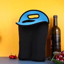 TOPBATHY Portabottiglie Isolante in Neoprene per Birra Acqua Lattina Custodia per Tote Custodia per 2Bottles Borsa Termica per Neonati per Picnic di Viaggio (750 Ml Azzurro)