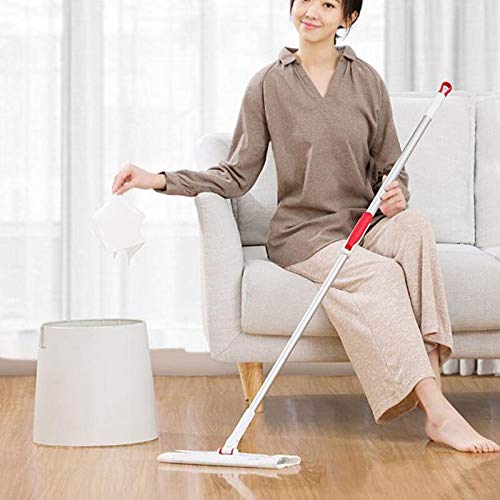 WAMSY Mop Mop per Pavimenti Monouso Non Tessuto di Strumenti per La Pulizia della Casa Mop per Manico A 360 Gradi Mocio Retrattile Girevole Sottile