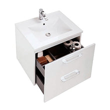 Homemania HOMRAN_5273 Mobile Bagno Happy da Parete, da Bagno, Bianco, Cromo, in Legno, Ceramica