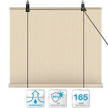 GDMING Tende A Rullo Esterne Protezione UV Permeabile Schermata Privacy con Gommini Antivento per Balcone Pergola Le Tende Pannello Poliestere, 55 Dimensioni (Color : Beige, Size : 1.2x1.8m)