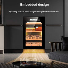 Armadietto Di Sigari, Cabinet Umidificante Di Temperatura E Umidità Costante, Struttura in Legno Di Cedro A 3 Strati, Controllo Touch Screen, 105L, Può Contenere 500 Sigari,Nero