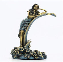 JBNJV Portabottiglie per Vino da banco, portabottiglie per Vino da appoggio, Artigianato, Resistente Resina Premium a Forma di Fata dei Fiori, 25X15,3X33,5 cm