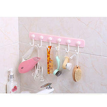 AKDSteel - Gancio adesivo resistente con 6 ganci, per cucina, bagno, da appendere alla parete grigio
