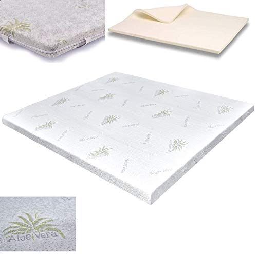 DOLCI SOGNI Topper Memory Foam 120x190, Topper Una Piazza e Mezza Memory Foam Rigido, Spessore 5 cm, Memory Topper Materasso per Divano Letto Piazza e Mezza, 100% Made in Italy