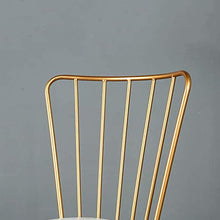 EOJSORK Poltrona, Soggiorno Tempo Libero da Pranzo Sedia con Gambe in Metallo Dorato, Trucco Chair Altitudine, Manicure Sgabello Red Chair Net